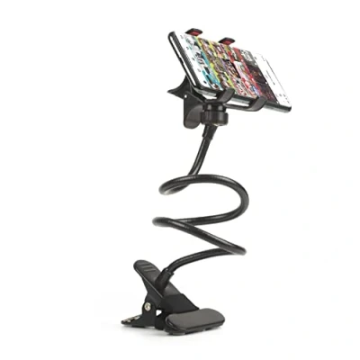 Immagine di supporto per smartphone a collo di cigno con braccio pigro, da letto flessibile, impugnatura ad artiglio regolabile 360 gradi tutti i modelli iPhone e Samsung ThumbsUp!