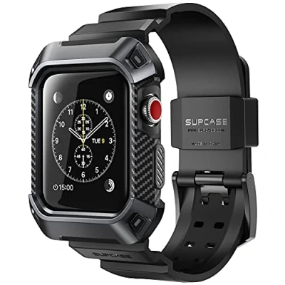 Immagine di SUPCASE [Unicorn Beetle Pro custodia per Apple Watch 3 [42 mm], robusta protettiva con cinturini Series 3/2/1, Nero, 1, Moderno