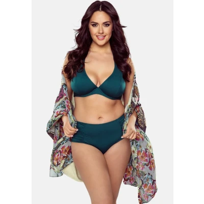 Immagine di Vivisence 3002 Slip del Bikini Classico Liscio Monocolorato Uniforme A Vita Alta, Verde,46