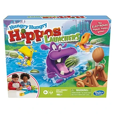 Immagine di Hasbro Gaming Hungry Hippos Launchers bambini dai 4 anni in su, Gioco elettronico pre scuola per 2 giocatori, Multicolore, E9707802