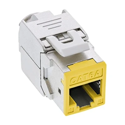 Immagine di InLine® Keystone Confezione da 8 prese RJ45, schermate, Cat.6A, colore: Giallo
