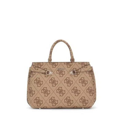 Immagine di Guess Lorelei Girlfriend Satchel Borsa a mano, Donna, Taglia: One Size, Latte
