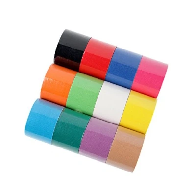 Immagine di PHYTOP Tape Kinesiologico Professionale 12 rotoli Cerotto Kinesiologico, Nastro per sollievo dal dolore muscolare e supporto articolare in colori assortiti arcobaleno