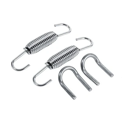 Immagine di Qiilu QL00578 2X Sistema di Scarico Motociclistico Molle Montaggio Completamente Girevoli in Acciaio Inossidabile