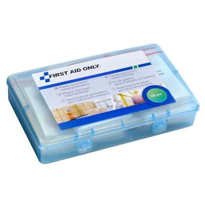 Immagine di First Aid Only Assortimento Di Cerotti Per Industria/Commercio, Differenti Grandezze E Versioni, 100 Pezzi, P 10023 230 Gr