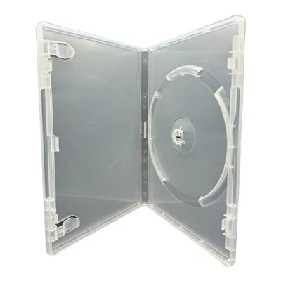 Immagine di 10 custodie trasparenti Viva Elite per dischi DVD con dorso da 14 mm e custodia esterna opere d&#039;arte clip libretti. Stessa utilizzata dai principali studi cinematografici.