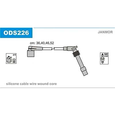 Immagine di JANMOR ODS226 Kit Cavi Accensione OPEL: Corsa B Hatchback, Vectra SW, CC