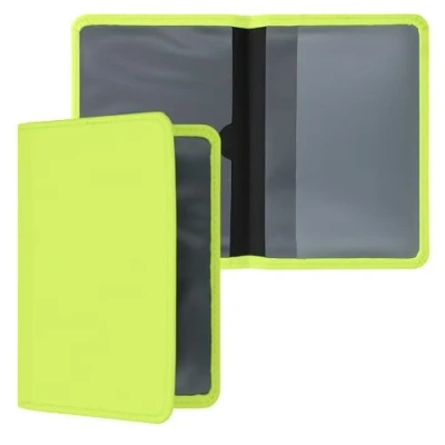 Immagine di kwmobile Custodia in Neoprene per Libretto Circolazione Auto Cover Portalibretto con Scomparti Tessere Patente Foderina Porta Documenti verde fluorescente