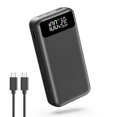 Immagine di A ADDTOP Power Bank, 20000 mAh 65 W Phone &amp; Laptop Powerbank, batterie esterne per cellulare ricarica rapida USB C Input Output, compatibile con MacBook Pro Surface Go iPad iPhone Max Nero