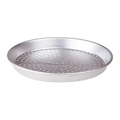 Immagine di Pentole Agnelli Pasticceria e Pizza Tortiera Rotonda in Lega 3003 Forata, Alluminio, Argento, 50 Centimeters cm