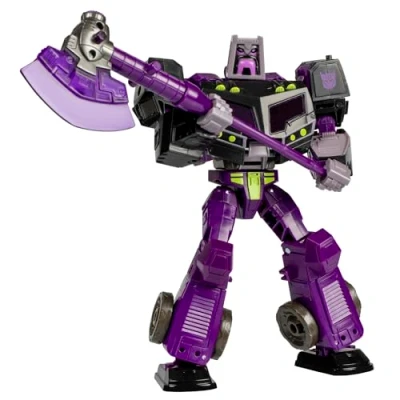 Immagine di Transformers Legacy United Voyager Class: action figure convertibile di Decepticon Motormaster (universo Animated) da 17,5 cm, per bambini e bambine dagli 8 anni in su