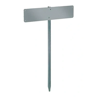 Immagine di Alberts 690670 Fissaggio per targa, da piantare, zincato a caldo, Altezza totale 750 mm