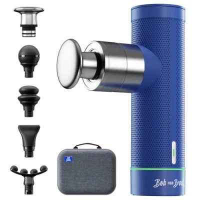 Immagine di Bob and Brad A7 Mini Pistola per massaggio con 11mm Ampiezza, portatile il muscolare profondo, massaggiatrice a ricarica rapida USB C alleviare dolore, blu