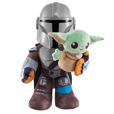 Immagine di MATTEL PLUSH LICENSED Star Wars Clan of Two: Mandalorian E Grogu Presentano Peluche