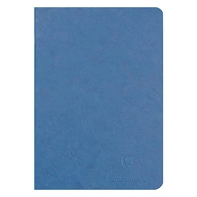 Immagine di Clairefontaine 733164C collezione Age Bag Un taccuino a punto metallico blu A5 14,8x21 cm 96 pagine rigate carta Bianca 90g Copertina Lustrée grana effetto cuoio