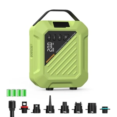 Immagine di Anoutway pompa per tavola da paddle ad alta pressione 20 PSI, alimentata a batteria ricaricabile, gonfiaggio e sgonfiaggio intelligente doppio stadio, aria con spegnimento automatico