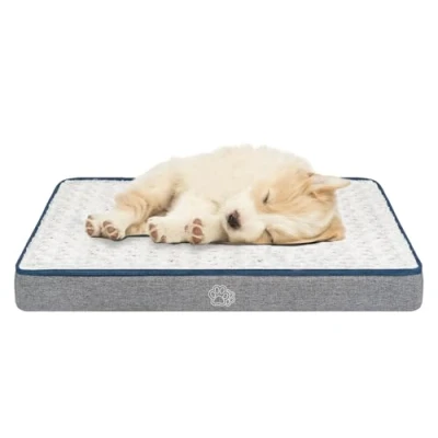 Immagine di EMPSIGN Cuscino per Cane Piccola, Materassino Impermeabile Cani Taglia Piccola Tappeto Sfoderabile Lavabile, 60x45x7,5cm, Grigio