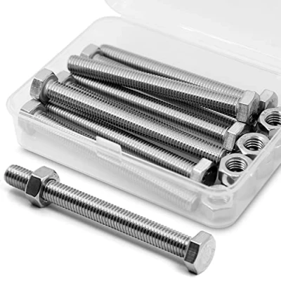 Immagine di M8 x 100mm Bullone Esagonale Bulloni e Dadi in Acciaio Inossidabile 304 Set,Viti a Macchina (Bullone 8pz, 8pz)