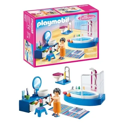 Immagine di PLAYMOBIL Dollhouse 70211, Bagno con vasca, Dai 4 anni