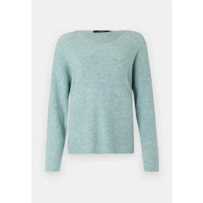 Immagine di Vero Moda Vmcrewlefile V NECK Maglione, Donna, Taglia: Small, Gray mist