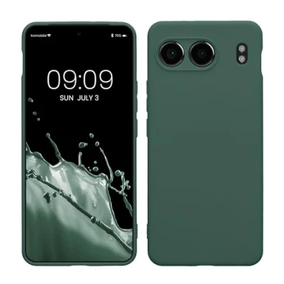 Immagine di kwmobile Custodia Compatibile con OnePlus Nord 4 5G Cover Back Case per Smartphone in Silicone TPU Protezione Gommata verde militare