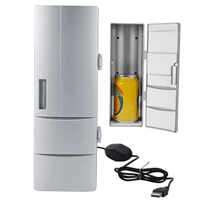Immagine di Mini Frigorifero USB,Frigorifero Portatile Bevande in Scatola e Refrigeratori per Birra Usato Viaggi, Auto, Ufficio, Dormitorio, Campeggio