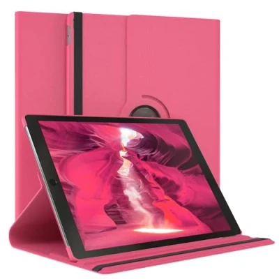 Immagine di EAZY Case Custodia per tablet iPad Pro 12,9&quot; (2017) Cover protettiva 12,9 pollici Smart Rotation stare in piedi Flip 360 girevole con funzione di supporto, similpelle Rosa