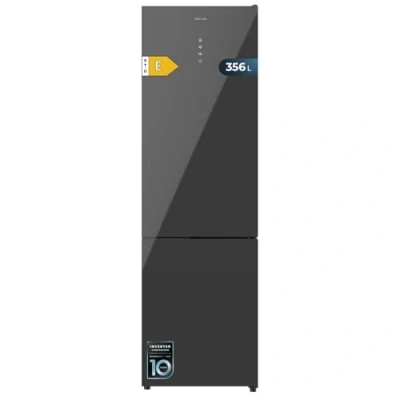 Immagine di Cecotec Frigorifero Combinato Bolero CoolMarket 356 Grey Glass E. 200cm, 59.5cm, 356L, Total No Frost, Classe E, Fast Cooling, Freezing, Multi Air Flow, Vacanze, EFFICIENZA