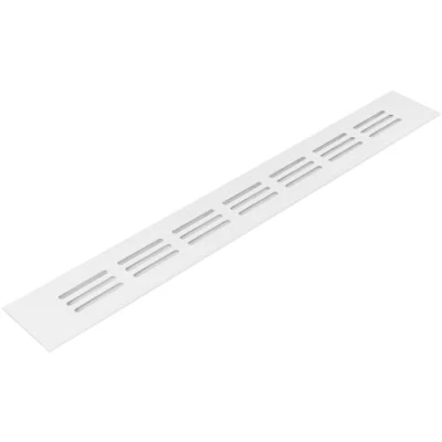 Immagine di Vent Systems Griglia di ventilazione in alluminio bianco, 40 x 300 mm, applicazioni HVC, riscaldamento, raffreddamento e ventilazione. Copertura sfiato interna ed esterna