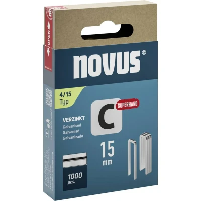Immagine di Novus Tools 042 0801 Graffette a dorso stretto tipo 4 1000 pz. Dimensioni (L x L A) 15 6.1 mm