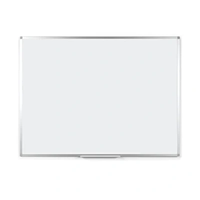 Immagine di BoardsPlus Lavagna Magnetica Bianca, 90 x 60 cm, Cancellabile A Secco Con Cornice Sottile In Alluminio Anodizzato, Superficie Acciaio Laccato