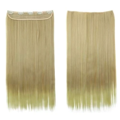 Immagine di CAISHA 70cm Clip In Un Unico Pezzo Nell&#039;estensione Dei Capelli Di Sintetici Mezza Parrucca Liscio Biondo Mix C54a