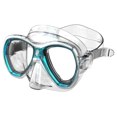 Immagine di SEAC Elba, Maschera Snorkeling e Immersione Subacquea Unisex Adulto, Trasparente/Acquamarina, Standard
