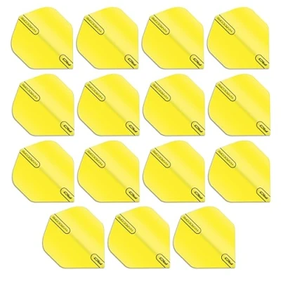 Immagine di RED DRAGON Hardcore XT Fluoro Giallo Volo Dart Standard di Spessore Extra 5 Set per Confezione (15 Voli in Totale)