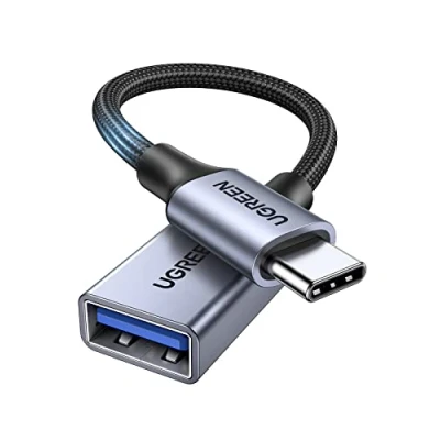 Immagine di UGREEN Cavo OTG Type C a USB 3.0 Adattatore Maschio Femmina 5 Gbps Nylon Intrecciato Compatibile con iPhone 16 Plus Pro Max iPad Macbook 2024 Galaxy S24 Huawei Xiaomi (Gray)