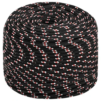 Immagine di Fune per barca, colore nero, 10 mm, 25 m, in polipropilene