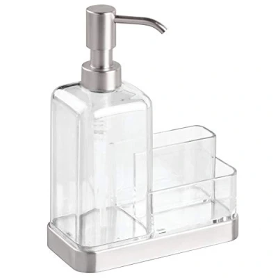 Immagine di iDesign 67080EU Portasapone e Spugne Forma 2, Plastica, Argento, 5x5x5 cm