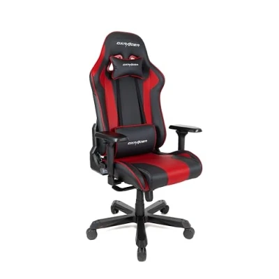 Immagine di Robas Lund K99 Sedia da Gaming, Pelle Sintetica, Nero/Rosso, B/H/T: 70/133 140/70 cm