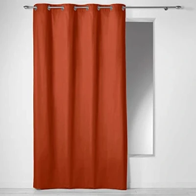 Immagine di Douceur d&#039;Intérieur, Tenda con occhielli (140 x 240 cm) Panama Terracotta, Cotone
