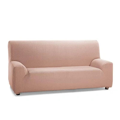 Immagine di Martina Home Tunez, Copridivano elastico, Tela (50% poliestere, 45% cotone, 5% elastan), Salmone, 3 Posti (180 240 cm larghezza)