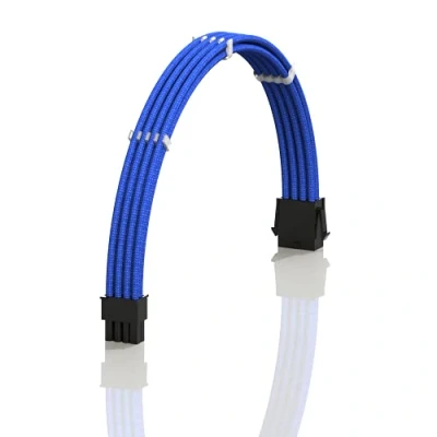Immagine di LINKUP AVA 30cm EPS 8 (4+4) pin CPU ATX Scheda Madre Cavo di Prolunga per PC con Guaina Intrecciata Alimentatore PSU Pettini┃Design Robusto e Rigido┃Confezione Singola┃300mm Blu