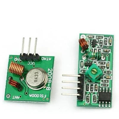 Immagine di iHaosapce Kit di moduli ricevitore e trasmettitore wireless per Arduino Raspberry Pi, 5 pezzi, 433 MHz RF