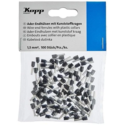 Immagine di Kopp 354410090, Set di manicotti terminali con collare in plastica, 100 pz., 1,5 mm²
