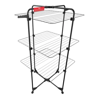 Immagine di Stendibiancheria verticale Vileda Mixer 3 Ultimate 30 m di Spazio stenditura Modulabile Facile da manovrare e trasportare Ruote piroettanti extra per piccoli capi calzini
