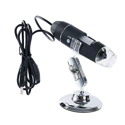 Immagine di Meichoon 1600X Microscopio Digitale Flessibile Telecamera con Ingrandimento per Mini USB Portatile 8 Luci LED HD, Compatibile Finestra 7 PX, NB03C