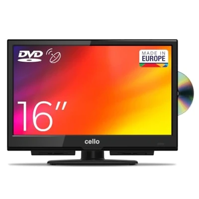 Immagine di Cello C1624F 16&quot; Full HD LED TV Integrierter DVD Player Triple Tuner DVB T/T2 C S/S2 HDMI USB 230V „Pitch Perfect Sound“ für ein einzigartiges Klangerlebnis