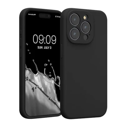 Immagine di kwmobile Custodia Compatibile con Apple iPhone 15 Pro Cover Back Case per Smartphone in Silicone TPU Protezione Gommata nero