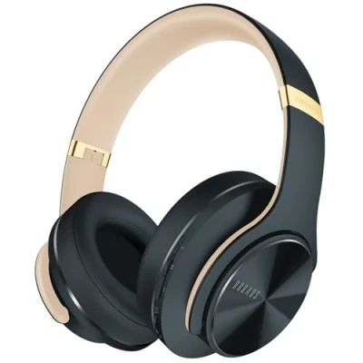 Immagine di DOQAUS Cuffie Wireless Bluetooth, 3 EQ Modalita di Over Ear con Microfono, Tempo Riproduzione 90 Ore, Bluetooth per Telefono e PC