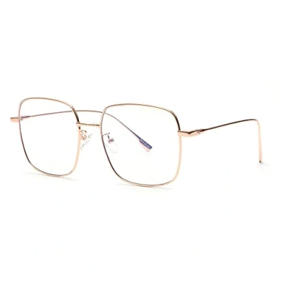 Immagine di JM 58x52mm Grande Occhiali Luce Blu Antiriflesso. Comodi e Resistenti a Schermi Monitor. Per Donna Uomo. [Dorato]