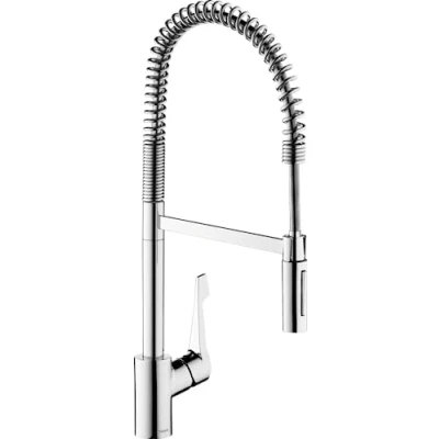 Immagine di Hansgrohe 14806000 Miscelatore cucina Cento semi professionale, collo alto, con doccetta estraibile, 2 getti